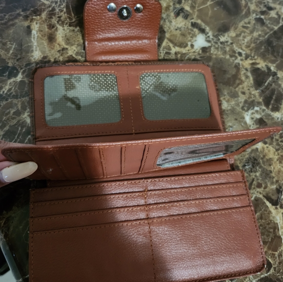 EUC Leather Wallet with Checkbook - Picture 5 of 8